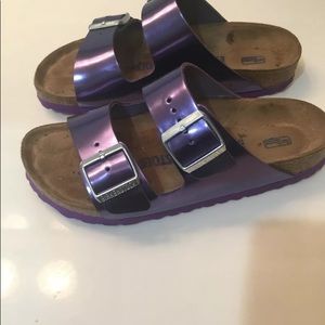 Birkenstock Arizona purple metallic 38 N Leather